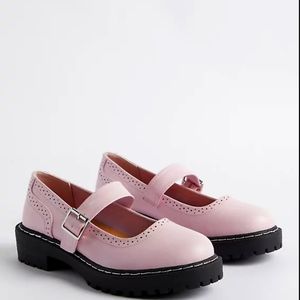 MARY JANE FLAT - FAUX LEATHER PINK (WW)